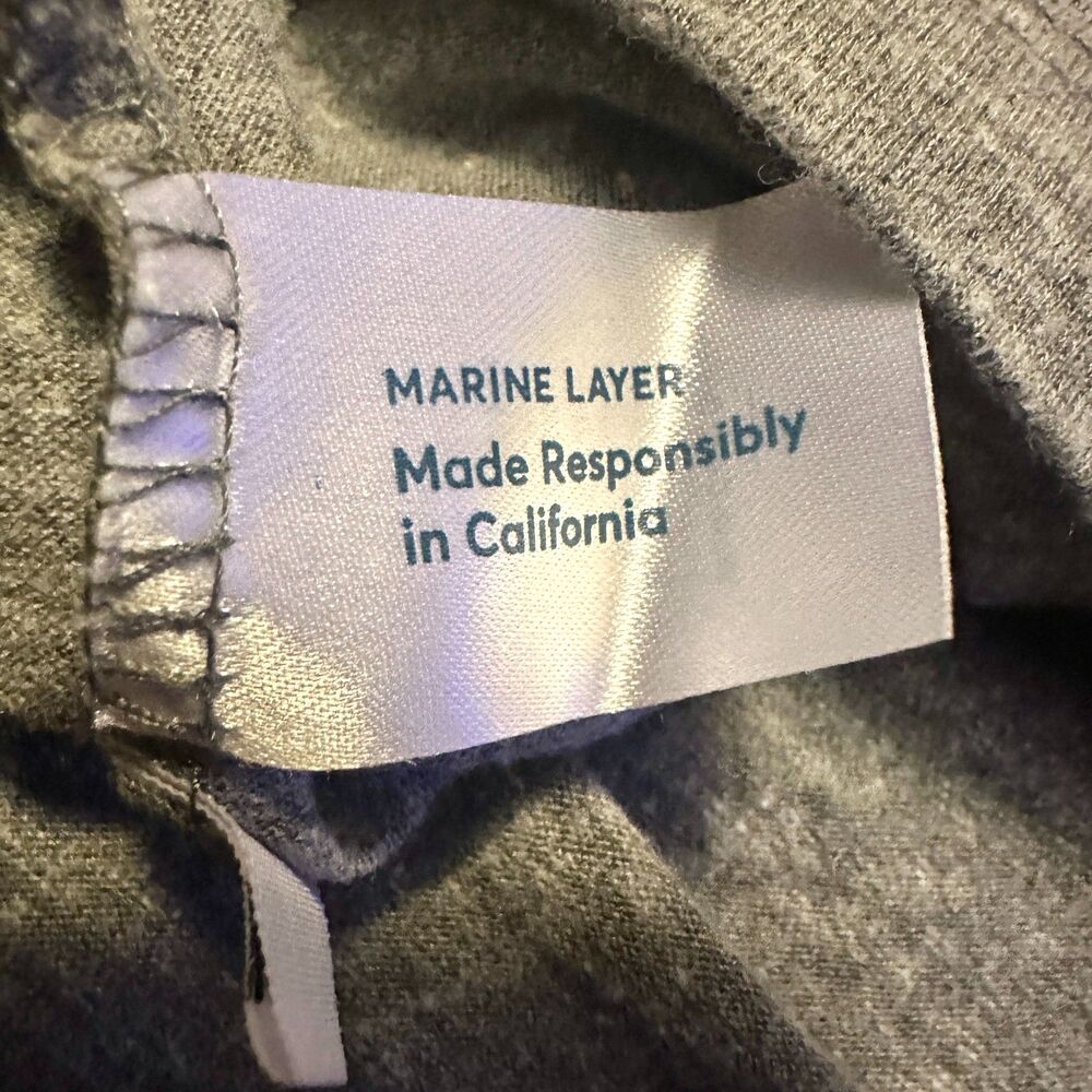 Marine Layer Mens XL Peace Sign Crew T-shirt | Made in California | Heather Gray - Picture 6 of 8